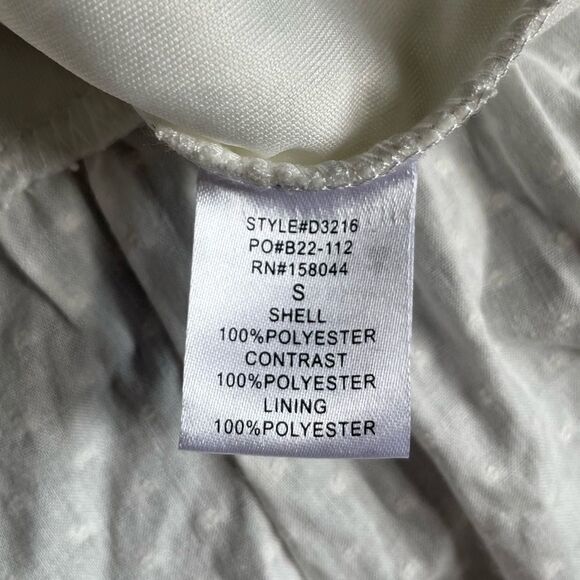 Lena White Lace Ruffles Strapless Mini Dress w/Lace Up Back (Size: Small) - Picture 8 of 16